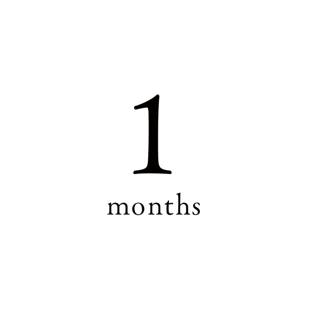 「1months」の月齢カード